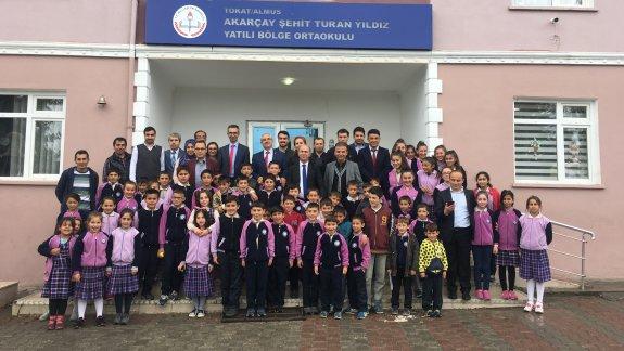 Milli Eğitim Bakanlığı Temel Eğitim Genel Müdürlüğü Daire Başkanı Mücahit AKGÜN  Almus İlçemizde Temaslarda Bulundu