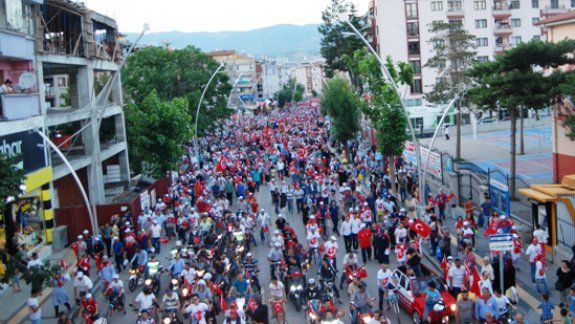 15 Temmuz Demokrasi ve Milli Birlik Günü Kapsamında Binlerce Vatandaşımız  TEK YÜREK Oldu