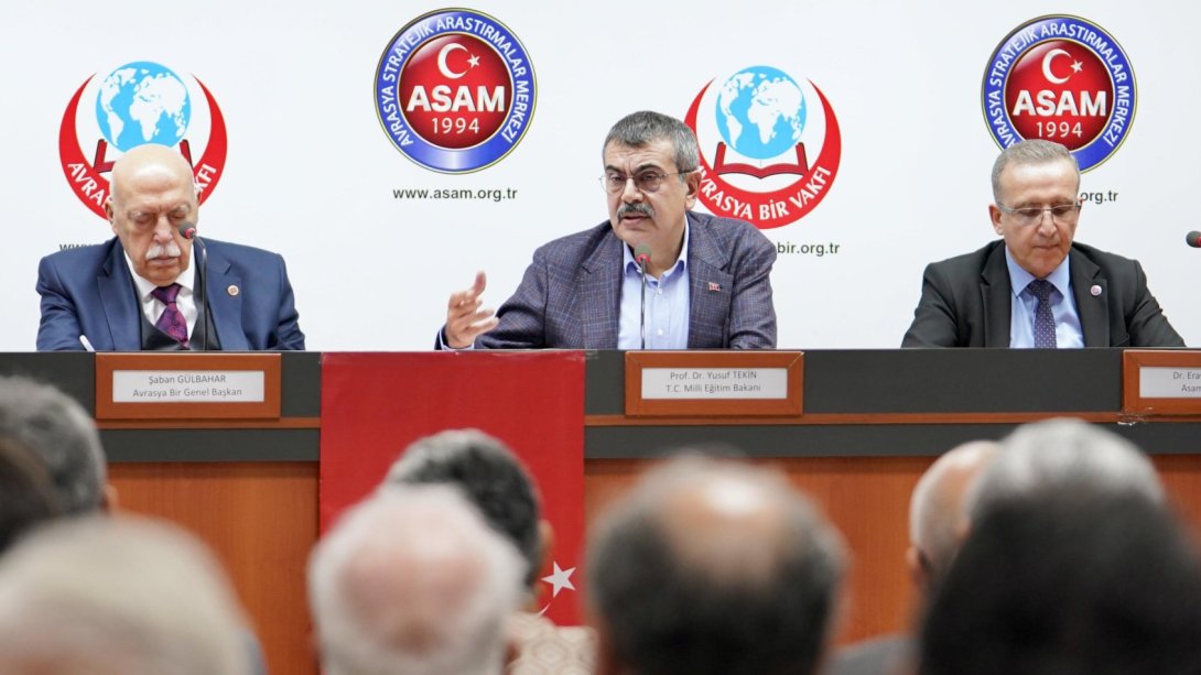 BAKAN TEKİN: TÜRKİYE YÜZYILI MAARİF MODELİ, 